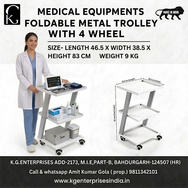 Metal Trolley Foldable For Medical Equipments
